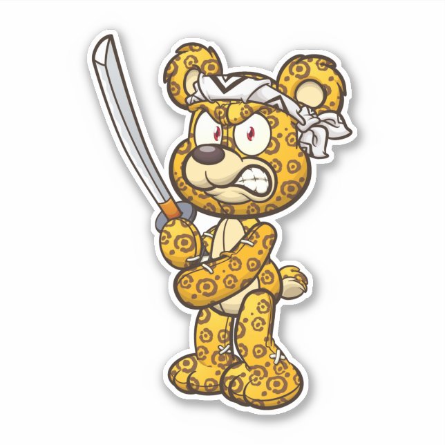 Scare Bear - Samurai Sticker (Front)