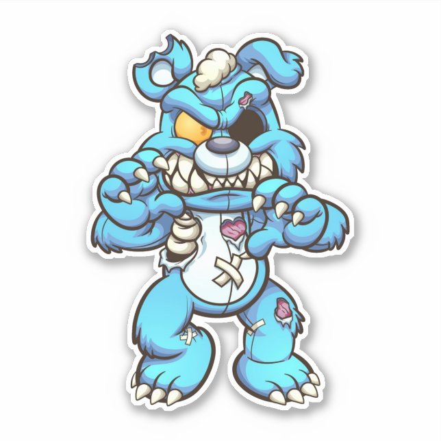 Scare Bear - Zombie Sticker (Front)