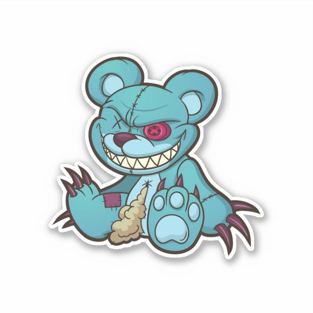 Scare Bear - Zombie Sticker (Front)