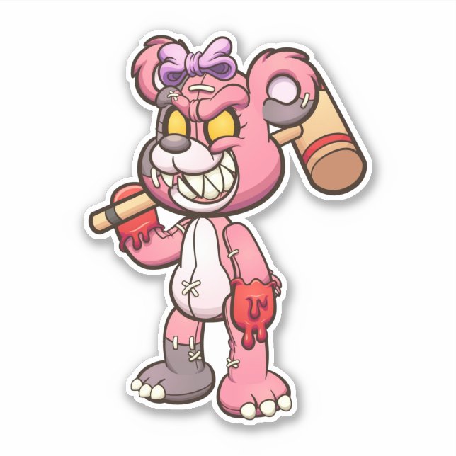 Scare Bear - Zombie Sticker (Front)