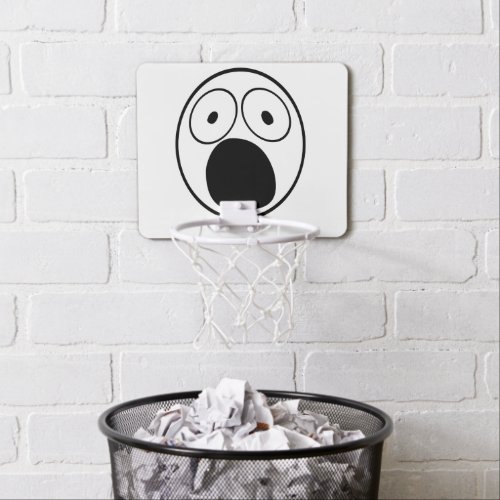 Scare Face Emoji Mini Basketball Hoop