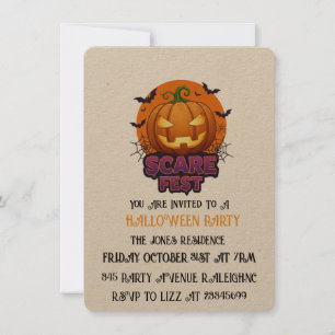 Scare Fest Halloween Party Invitation – Spooky Pum