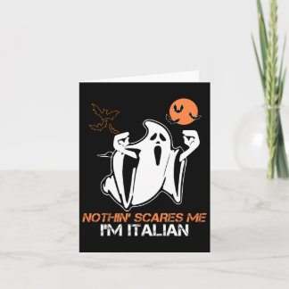 Scare Me I'm Italian Ghost Halloween Costume Card