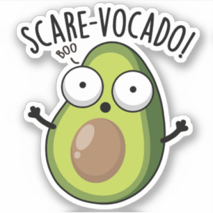Scare-vocaco Funny Avocado Pun Sticker