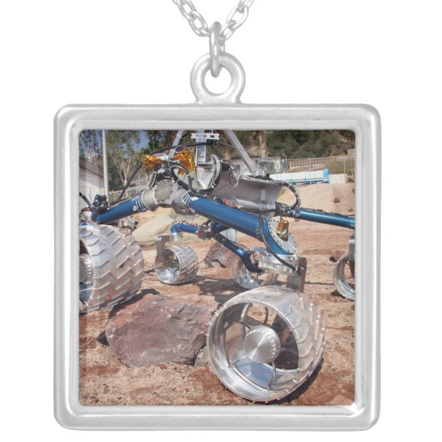 Scarecrow, a mobility-testing model silver plated necklace (Front)