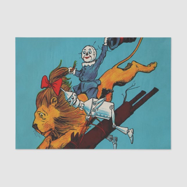 “Scarecrow and Cowardly Lion” by John R Neill Tissue Paper (Front)