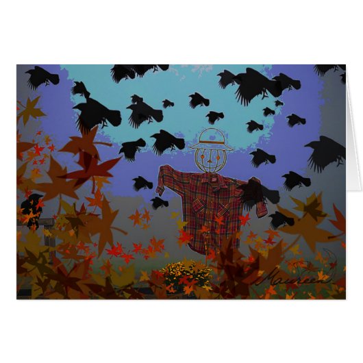scarecrow and crows cards (Front Horizontal)