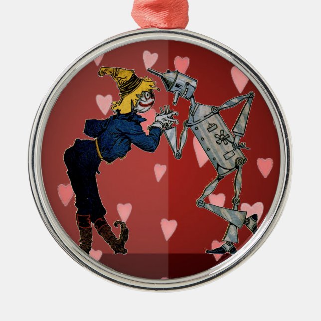 Scarecrow and Tin Man Metal Ornament (Front)