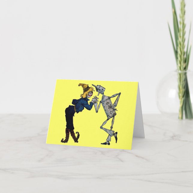 Scarecrow and Tin Man Note Card (Front)