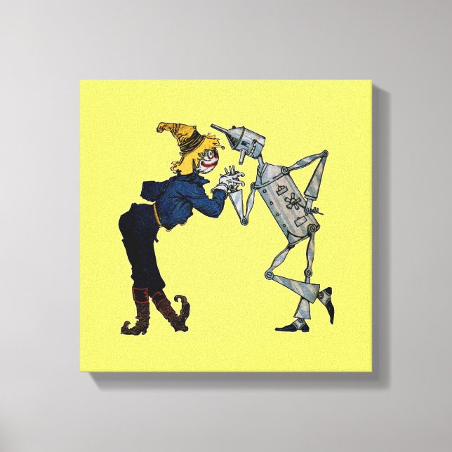 Scarecrow and Tin Man Wrapped Canvas Print (Front)