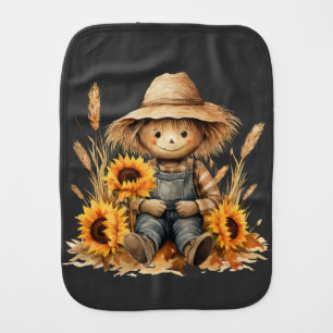 Scarecrow  baby burp cloth