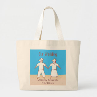 Scarecrow Couple Our Halloween Wedding Large Tote Bag