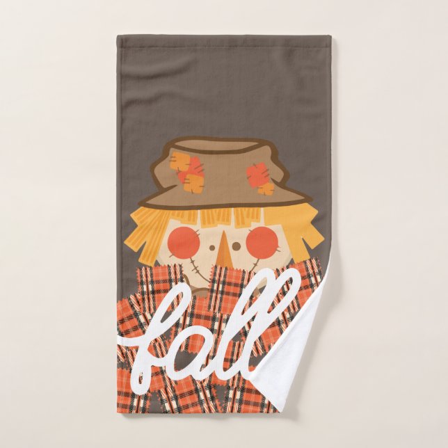 Scarecrow fall bathroom decor hand towel  (Hand Towel)