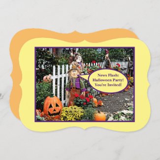 SCARECROW FIGURES, PUMPKINS, MUMS PICKET FENCE INV
