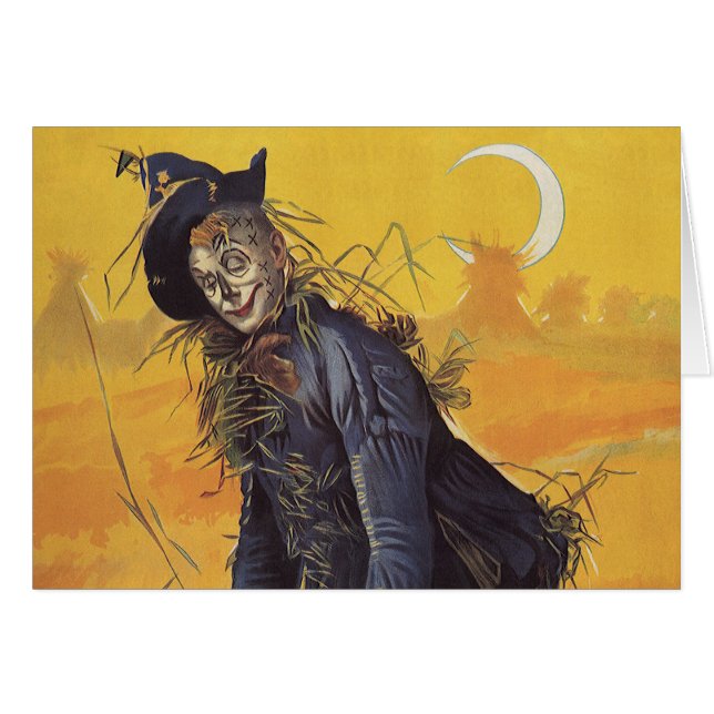 Scarecrow from Wizard of Oz, Vintage Fairy Tales Cards (Front Horizontal)
