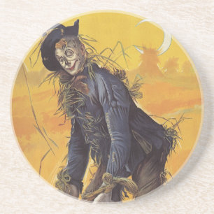 Scarecrow from Wizard of Oz, Vintage Fairy Tales Drink Coaster