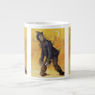 Scarecrow from Wizard of Oz, Vintage Fairy Tales Large Coffee Mug