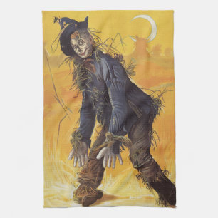 Scarecrow from Wizard of Oz, Vintage Fairy Tales Towel