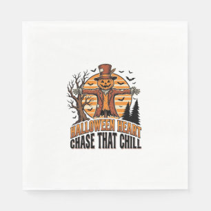 Scarecrow Halloween Shirt Vintage Engraving Harves Napkins