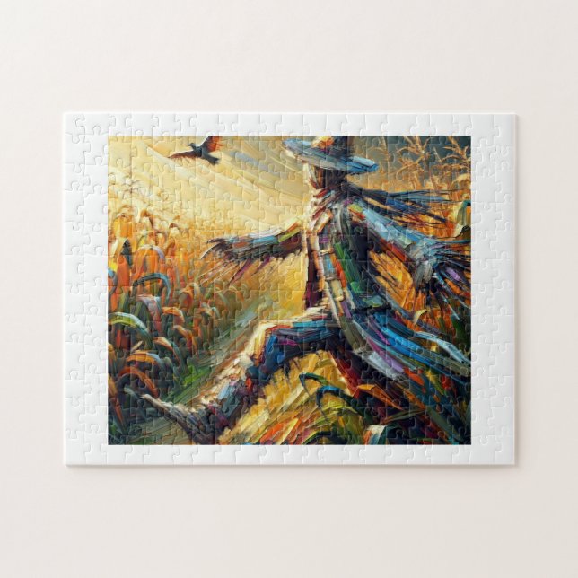 Scarecrow in Field of Corn,  Jigsaw Puzzle (Horizontal)
