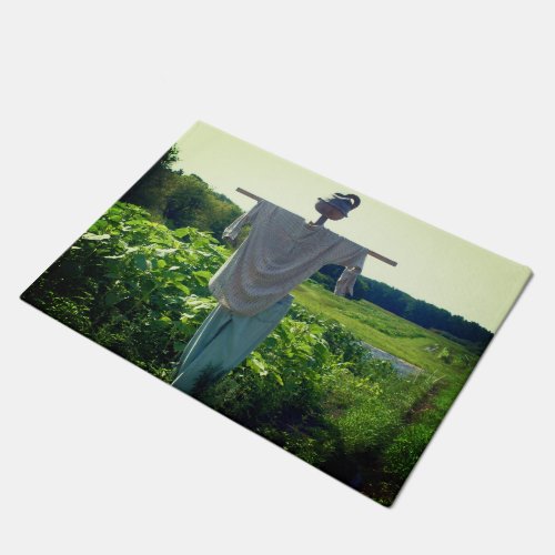 Scarecrow In Garden Field   Doormat