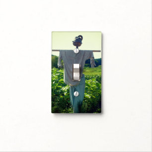 Scarecrow In Garden Field     Light Switch Cover