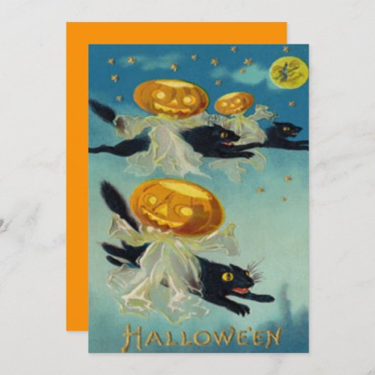Scarecrow Jack O Lantern Pumpkin Stars Full Moon (Front/Back)
