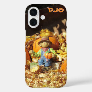 Scarecrow King on His Pumpkin Throne iPhone 16 Case