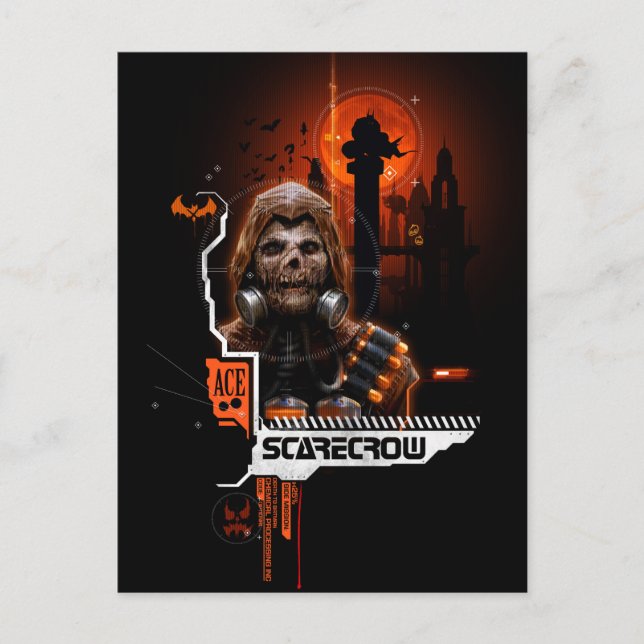 Scarecrow Orange Graphic Postcard (Front)