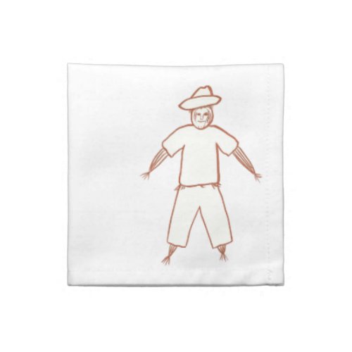 Scarecrow Outline Drawing Halloween  Napkins