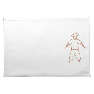 Scarecrow Outline Drawing Halloween  Placemats