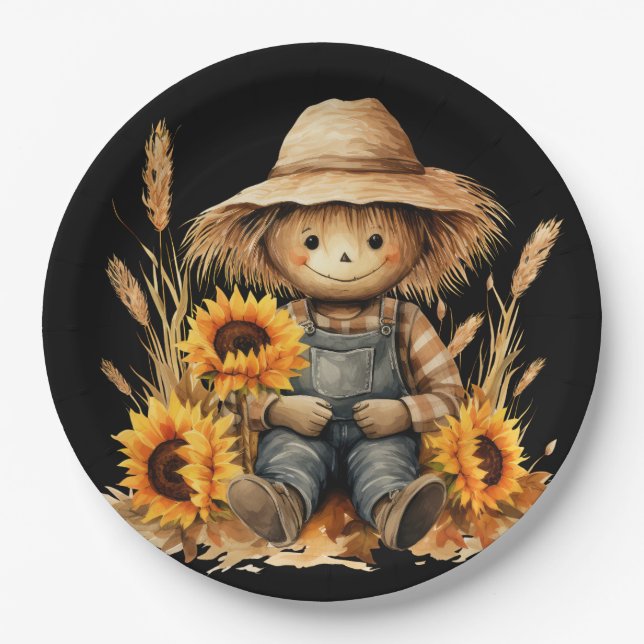 Scarecrow Paper Plates (Front)