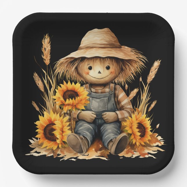 Scarecrow Paper Plates (Front)