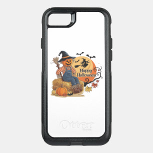 Scarecrow Pumpkin Halloween Rustic Vibes Art OtterBox Commuter iPhone SE/8/7 Case