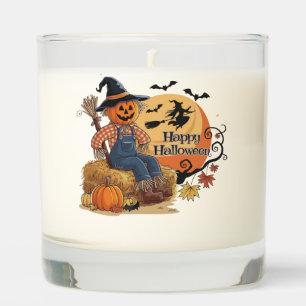 Scarecrow Pumpkin Halloween Rustic Vibes Art Scented Candle