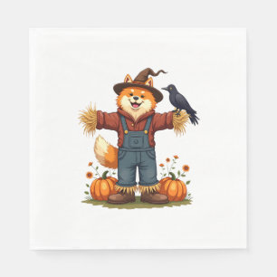 Scarecrow Samoyed Dog Napkins