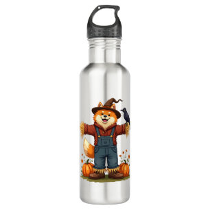 Scarecrow Samoyed Dog Stainless Steel Water Bottle