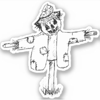 Scarecrow Sketch Sticker