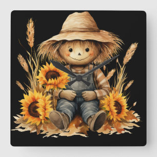 Scarecrow Square Wall Clock