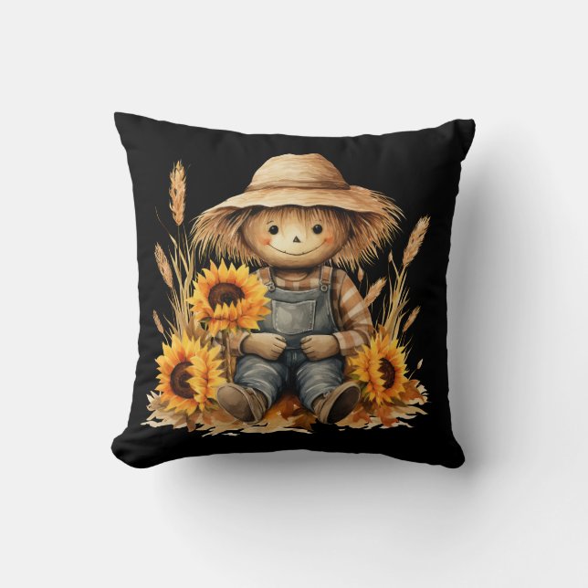 Scarecrow Throw Pillow (Front)