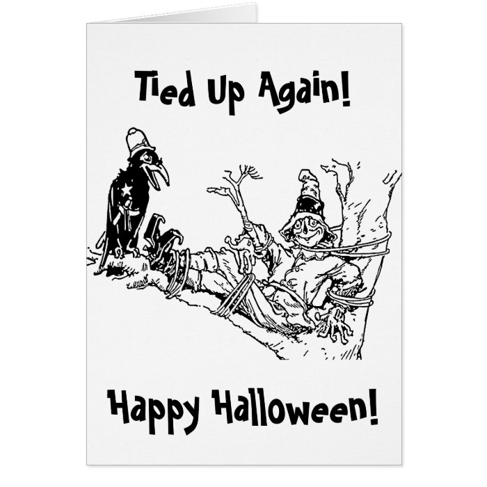 Scarecrow Tied in Tree Card