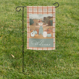 Scarecrow Welcome Garden Flag