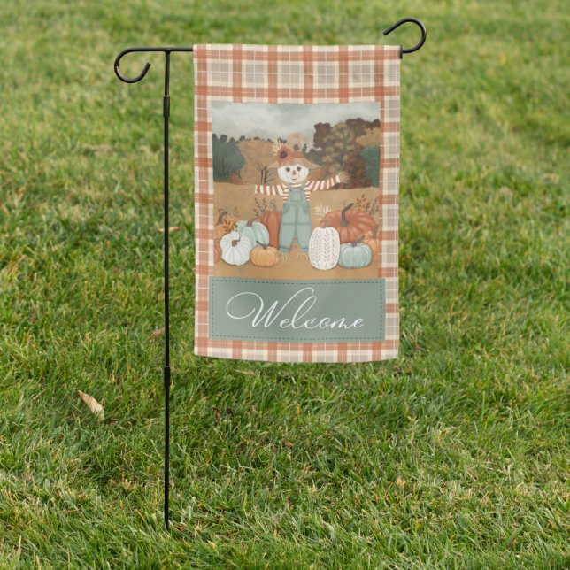 Scarecrow Welcome Garden Flag (In SItu)