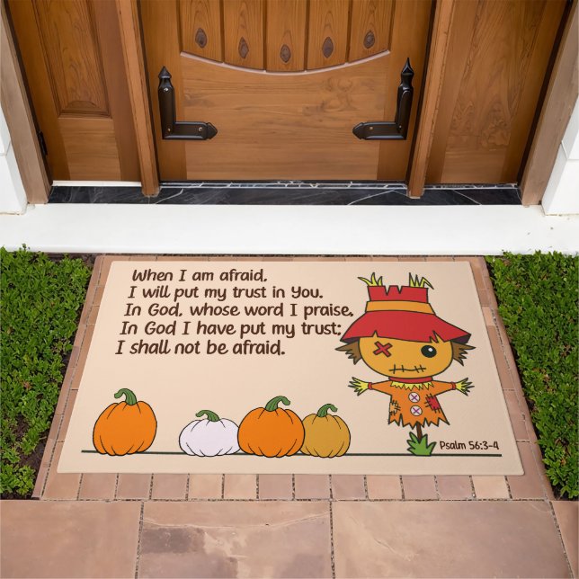 Scarecrow When I am Afraid Doormat (Outdoor)