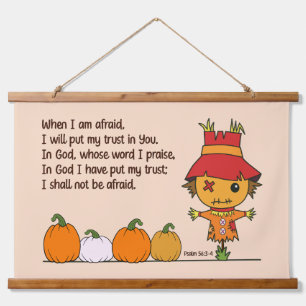 Scarecrow When I am Afraid Hanging Tapestry