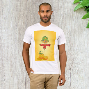 Scarecrow With Pumpkins Mens T-Shirt