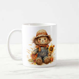 Scarecrow with Sunflower Coffee Mug