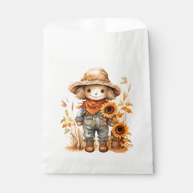 Scarecrow with Sunflower  Favor Bag (Front)