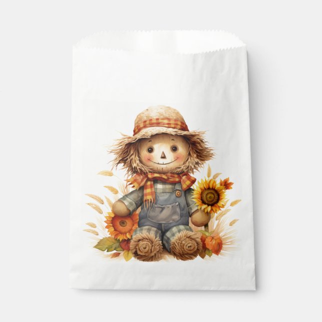 Scarecrow with Sunflower  Favor Bag (Front)