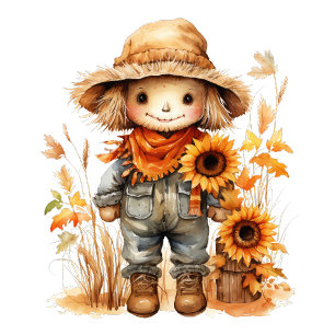 Scarecrow with Sunflower Napkins